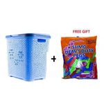 Kenstar Laundry Basket (Square) With Lid + FREE Sumo Pegs