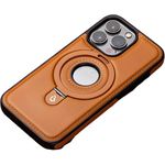 product_image_name-Generic-Premium Magnetic Leather iPhone Ip12 Back Cover with Stand – Elegant, Shockproof & MagSafe Compatible-2