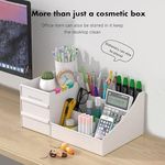 Cosmetic Organizer Box Drawers Storage Plastic Stationary Box Make Up Organiser For Women