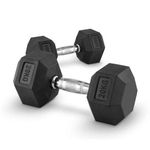 product_image_name-Generic-20 Kg Dumbbells Gym Weights Hexagon Rubber Pair-2