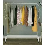 Single Rail Garment Rack with Side Hooks
