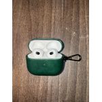 product_image_name-Generic-Luxury Soft Leather Case/Cover For Apple Airpods Pro 3 Shell Metal Keychain Shockproof Airpods Case-Green-1