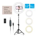 product_image_name-Generic-12-Inch LED Ring Light with Tripod Stand – Dimmable Lighting with Phone Holder for Live Streaming Makeup YouTube TikTok-1