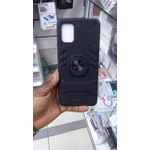 Silicon Back Cover Case for Tecno Spark 5 (Dual Layer Hybrid Armor ,Ring Holder & Kickstand in-Built,360 Degree Shockproof Protection Iron