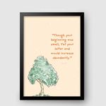 WaKi Though Your Beginning Was Small Black Frame A4