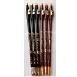 6pcs eye pencil No.1 black &No 40 dark brown
