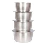 4Pcs Stainless Aluminum Sufuria 