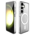 Samsung Galaxy S24 Crystal Clear MagSafe Compatible Case Cover, Magnetic Wireless Charging Support and Transparent Design
