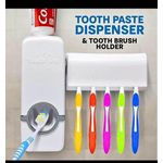 Set Of Toothpaste Dispenser Plus Tooth Brush Holder