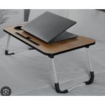 product_image_name-Generic-Multi-Purpose Foldable Portable Laptop Desk - Bed Tray Table with Tablet & Cup Holder, Study Table for Bed & Sofa - Wood Grain-6