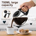 product_image_name-Sokany-Hot Sale 650W 750ml Coffee Maker/Coffee Machine 6 Cup, With Glass Carafe And Drip Stop Mechanism To Avoid Spillage And Dishwasher Safe, For Drip Coffee And Expresso Black-5