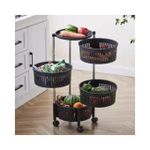 product_image_name-Generic-4 Layers Rotatable Fruit Rack Multi-Layer Movable Fruit Vegetable Snack Stand Household Shelf-2