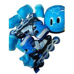 product_image_name-Generic-Blue Complete Set Roller Skates with Helmet and Protective Guards-1