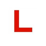 Lena L Plate Label Vehicle Car Learner Stickers-RED