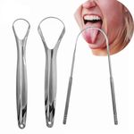 product_image_name-Generic-3 Pack Tongue Scrapers U Shaped Tongue Coating Cleaner, Large Opening Arc Tongue Cleaner, Small Opening Arc Scraper Stainless Steel-1