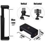 product_image_name-Generic-ADJUSTABLE TRIPOD STAND + CLIP PHONE HOLDER - TRIPOD STANDS FOR PHONES AND CAMERA-5