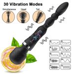 Erotic Clitoris Magic Vaginal Masturbation AV G Spot Wand Vibrator Adult Sex Toy- Black