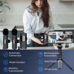 product_image_name-Generic-K15 Wireless Lavalier Mic Dual Clip-On Set for YouTube, Reels, TikTok & Content Creation-2