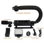 product_image_name-Generic-AY-49U photography fill light set handheld interview stable ABS fill light bracket vlog kit-3