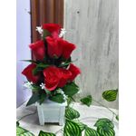product_image_name-Decor-Nordic Table Top Artificial flowers rose- red-2