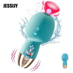 Ultimate pleasure vibrator with sucker and tongue