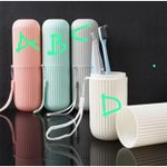 Portable Travel Toothbrush/ Toothpaste Holder With A String