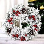 product_image_name-Generic-32cm Snow Flocked Wreath-1