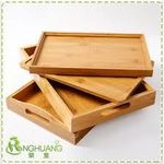 product_image_name-Generic-3-Piece Wooden Serving Tray Set - Stackable Rustic Nesting Trays for Food, Drinks, Décor & Organization - Versatile Kitchen & Home Use-5