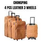 4 in 1 high quality leather suitcases 