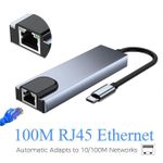 product_image_name-Generic- Type C Multiport Hub 5 in 1 Adapter Dock Convert to HDMI Multi USB Port  Ethernet LAN Port and 100w PD Suitable for MacBook and Laptop-4