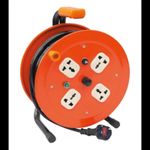 product_image_name-Generic-25m - 50m Professional 220V Multi Outlet Heavy Duty Red Electrical Extension Cord Reel Storage Wind Up Reel Cable Reel-1