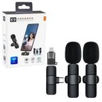 K9 Dual Wireless Lavalier Microphone system with noise cancelation