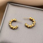 Diy Earrings Twisted C-shape Hoop Earrings