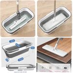 product_image_name-Clean-Self wringing hand wash free Flat mop with foldable bucket-2