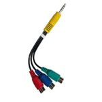 3.5mm One Male Jack to Three Female RCA Component Adapter Cable
