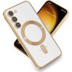 product_image_name-Generic-Gold Electroplated Magnetic for MagSafe Shockporoof Transparent Case Cover for Samsung Galaxy S23+ (S23 Plus)-1