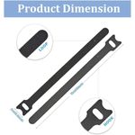 product_image_name-Generic-10pcs Reusable Cable Ties , Adjustable Releasable Hook and Loop Cable Straps for PC Cable Management, Organizing Cords, TV, Desk - Multicolored-2