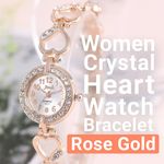 product_image_name-Fashion-Women's Rhinestone Watch & Heart Bracelet Set – Elegant Rose Gold - WATCHES FOR LADIES WATCHES FOR WOMEN-4