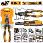 product_image_name-Ingco-HMFCP28200 8-in-1 Multi-function combination pliers Size: 8""/200mm-1