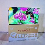 Vitron 43 Inch QLED Built-In Digital Decoder WiFi Connectivity Clear HD Display Smart Android LED TV