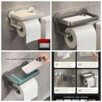 Punch-Free Toilet Tissue Holder – Wall Mounted