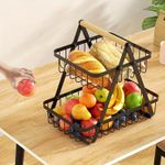 product_image_name-Generic-Fruit Holder For Kitchen Fruit Storage Basket Black-1