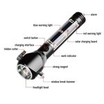 product_image_name-Generic-8 in 1 Multi Function USB Rechargeable Solar Powered Flashlight with Glass Breaker,Seatbelt Cutter,Alarm and Power Bank, LED Tactical Flashlight for Camping,Hiking,Night Walking-3