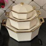 product_image_name-Generic-Premium Ridged Serveware Set 3pcs – Heat-Retaining Multi-Capacity Food Serving Dishes-3