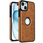 product_image_name-Generic-Brown Full Flexible Classic PU Soft Leather Cover Case for iPhone 15-1