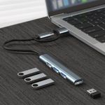 product_image_name-Generic-4 Port Usb-c Hub Usb 3.0 Type-c Multi Splitter Expander For Pc-2