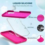 product_image_name-Generic-Samsung Galaxy A34 Slim Liquid Silicone Case - Soft Pink Protective Cover-3