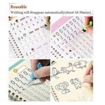 product_image_name-Generic-PREMIUM 4Pcs Sank Magic Practice Copybooks, Tracing Book for Preschoolers with Pen, Magic Calligraphy Copybook Set Practical Reusable Writing Tool Simple Hand Lettering-3