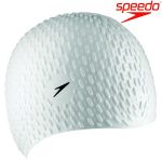 Speedo Swim Cap Bubble Snr - Unisex Adult - White..