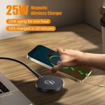 product_image_name-Generic-MIUSB Portable Magnetic 25W Wireless Charging Adapter - Fast Qi Pad-3